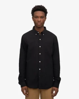 Organic Button Down skjorta – djupsvart