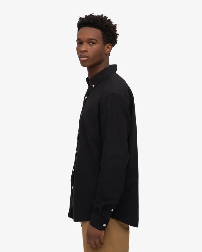 Organic Button Down skjorta – djupsvart