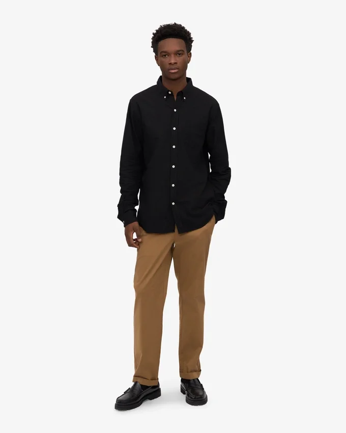 Organic Button Down skjorta – djupsvart