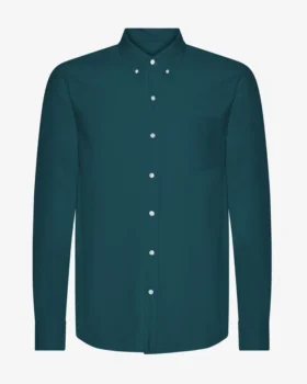 Organic Button Down skjorta – havsgrön