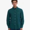 Organic Button Down skjorta – havsgrön