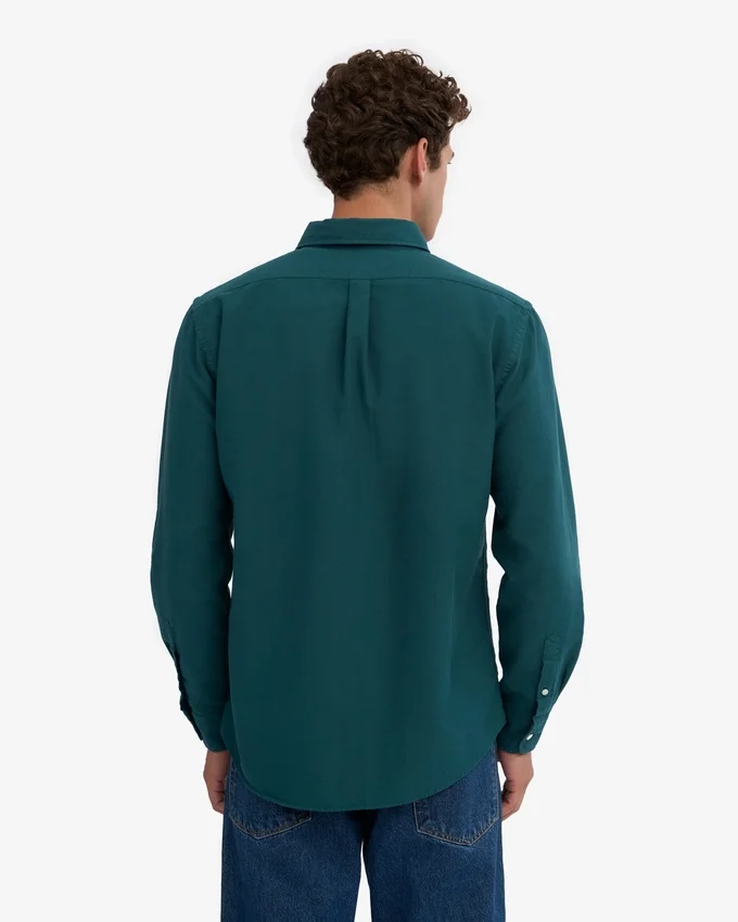 Organic Button Down skjorta – havsgrön