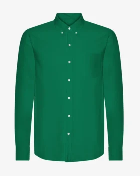 Organic Button Down-skjorta i ekologisk bomull med knappar – kellygrön