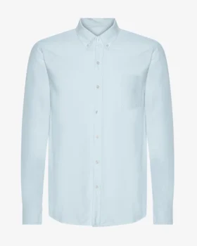 Organic Button Down-skjorta i ekologisk bomull med knappar – polarblå