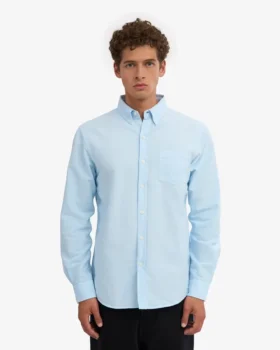 Organic Button Down-skjorta i ekologisk bomull med knappar – polarblå
