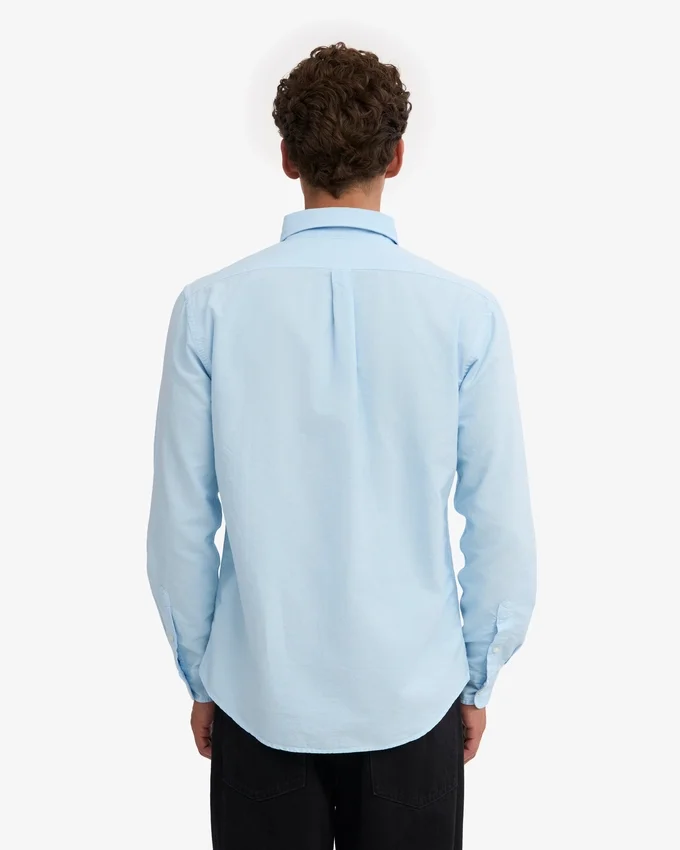 Organic Button Down-skjorta i ekologisk bomull med knappar – polarblå