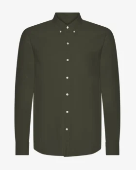 Organic Button Down skjorta – jaktgrön