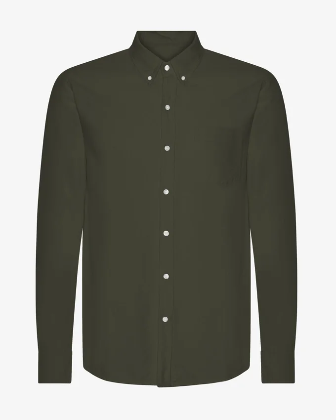 Organic Button Down skjorta – jaktgrön