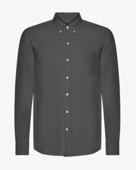 Organic Button Down skjorta – lavagrå