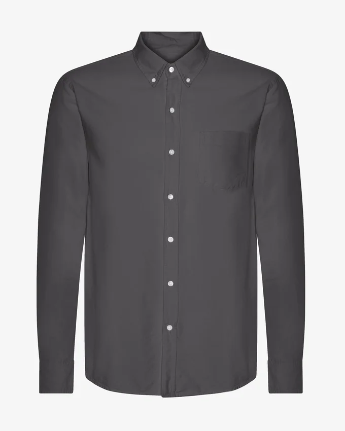 Organic Button Down skjorta – lavagrå