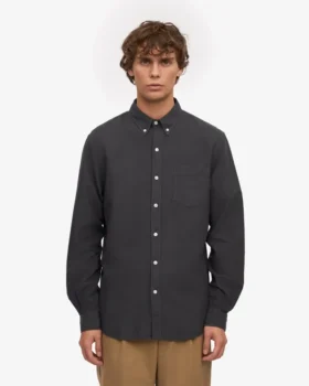 Organic Button Down skjorta – lavagrå