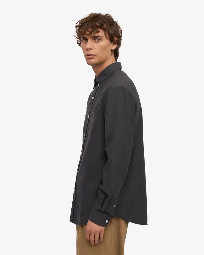 Organic Button Down skjorta – lavagrå