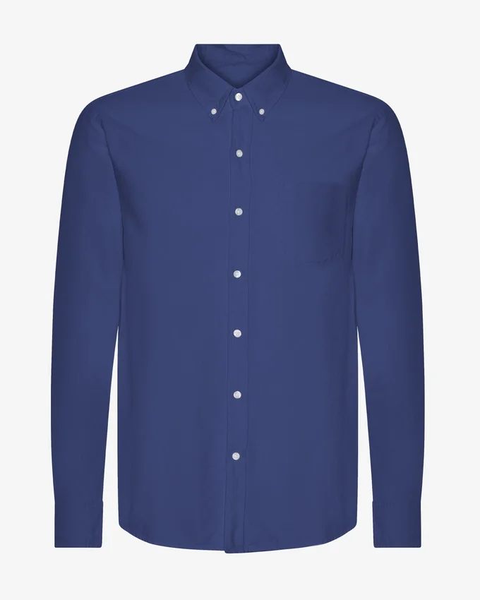 Organic Button Down skjorta – marinblå