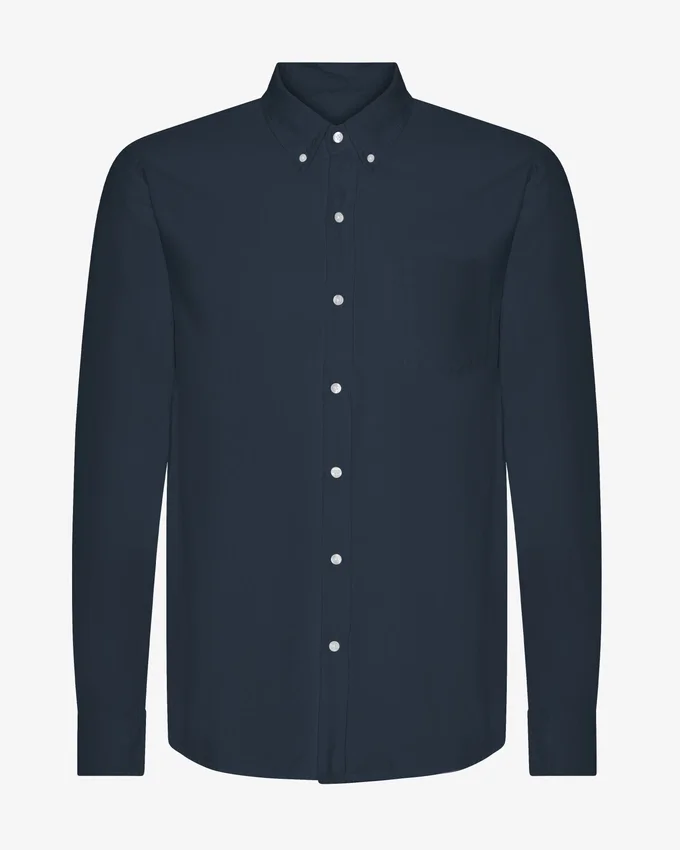 Organic Button Down skjorta – marinblå