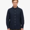 Organic Button Down skjorta – marinblå