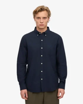Organic Button Down skjorta – marinblå