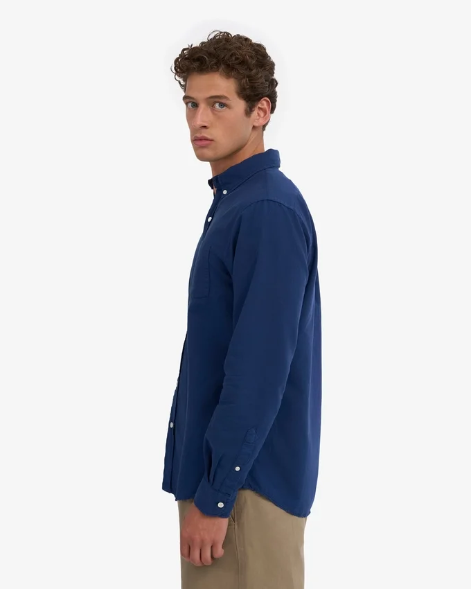 Organic Button Down skjorta – marinblå