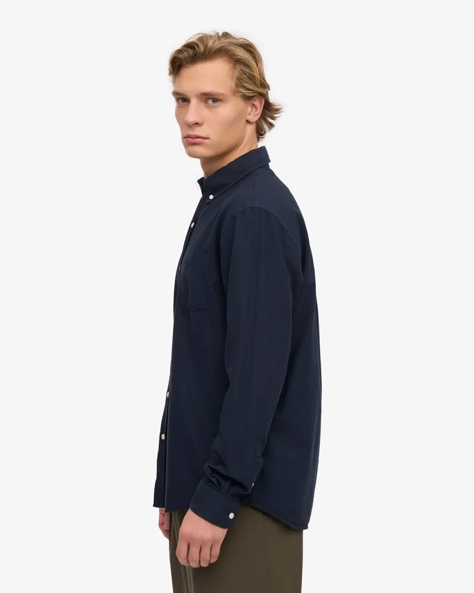 Organic Button Down skjorta – marinblå