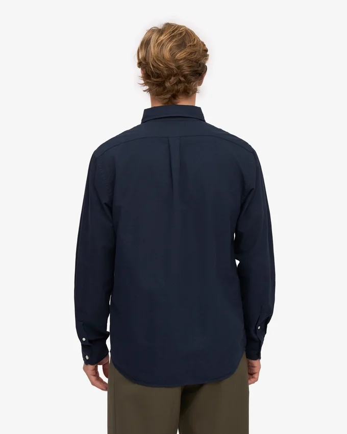 Organic Button Down skjorta – marinblå