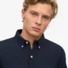 Organic Button Down skjorta – marinblå
