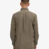 Organic Button Down skjorta med knappar – dammig olivgrön