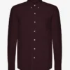 Organic Button Down skjorta – oxblodsröd