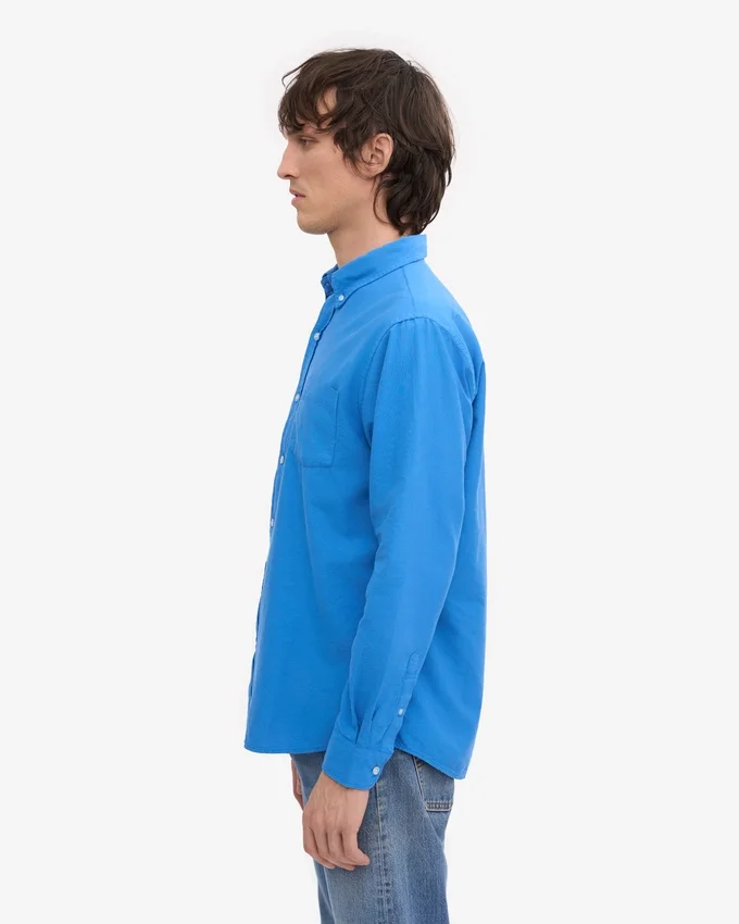 Organic Button Down skjorta – Pacific Blue