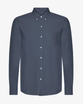 Organic Button Down skjorta – petrolblå