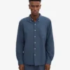 Organic Button Down skjorta – petrolblå