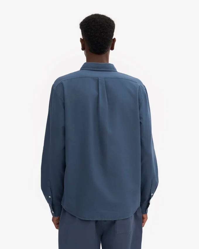Organic Button Down skjorta – petrolblå