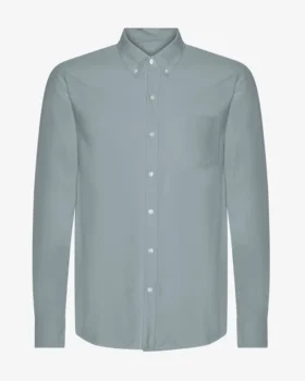 Organic Button Down skjorta – stålblå