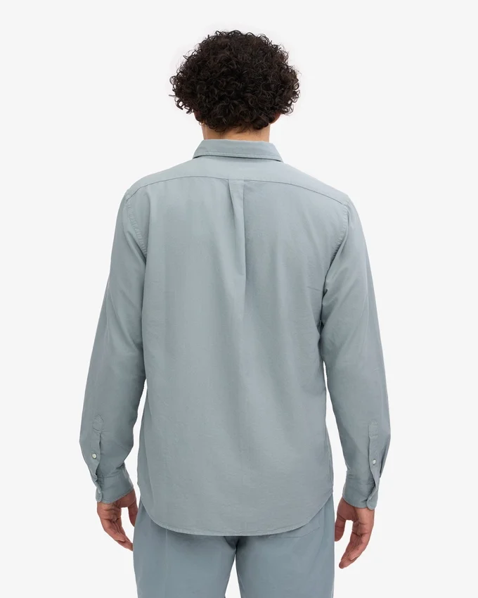 Organic Button Down skjorta – stålblå
