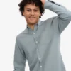 Organic Button Down skjorta – stålblå