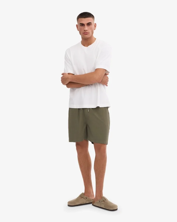 Organic Twill Shorts – dammig olivgrön