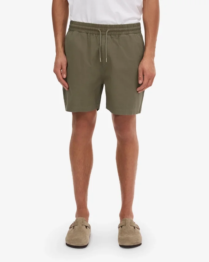 Organic Twill Shorts – dammig olivgrön