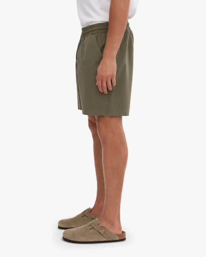 Organic Twill Shorts – dammig olivgrön