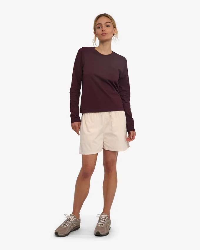 Organic Twill Shorts för dam – elfenbensvit