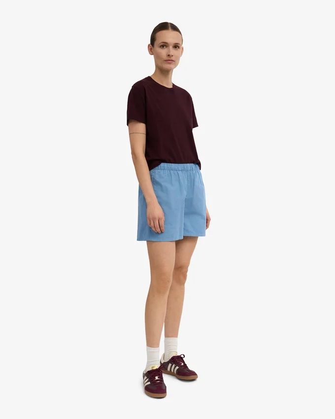 Organic Twill Shorts för dam – havsblå