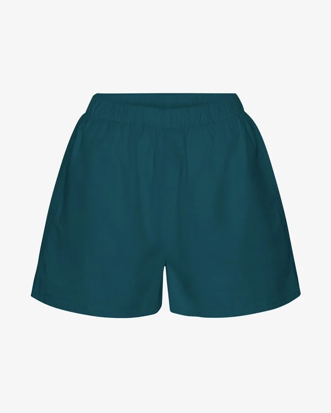 Organic Twill Shorts för dam – havsgrön