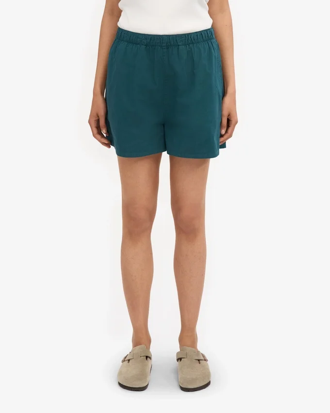 Organic Twill Shorts för dam – havsgrön