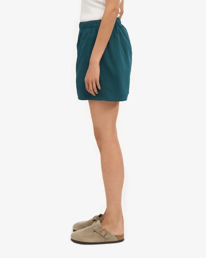 Organic Twill Shorts för dam – havsgrön