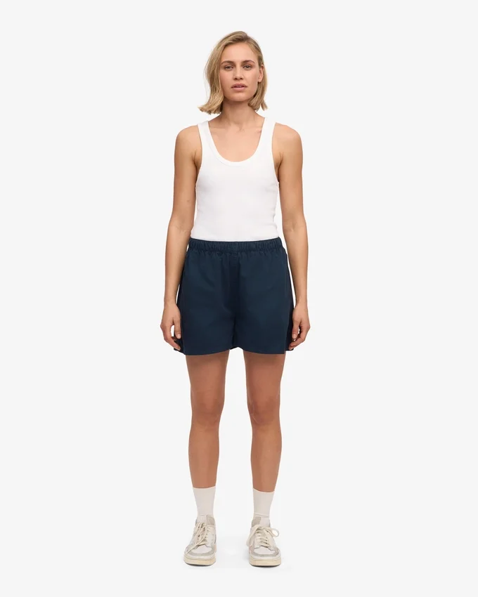 Organic Twill Shorts för dam – marinblå