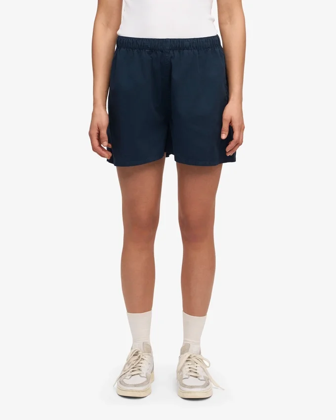 Organic Twill Shorts för dam – marinblå