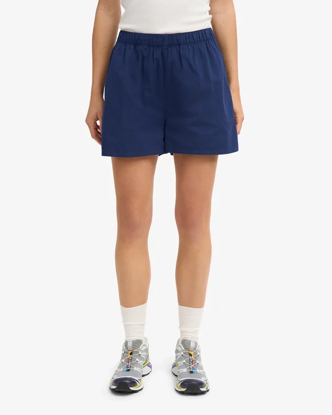 Organic Twill Shorts för dam – marinblå