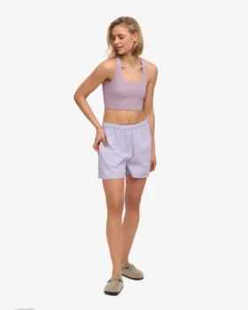 Organic Twill Shorts för dam – mjuk lavendel