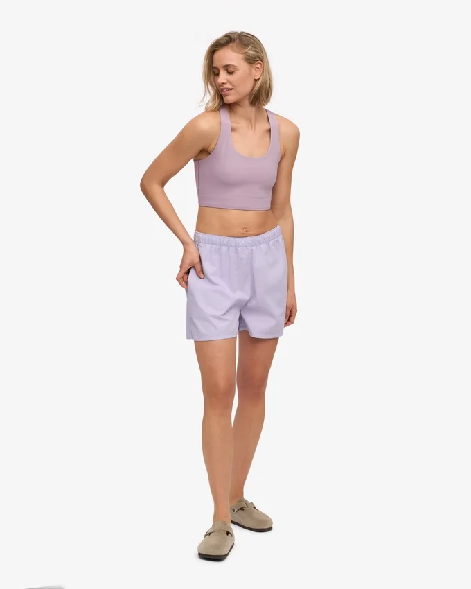 Organic Twill Shorts för dam – mjuk lavendel