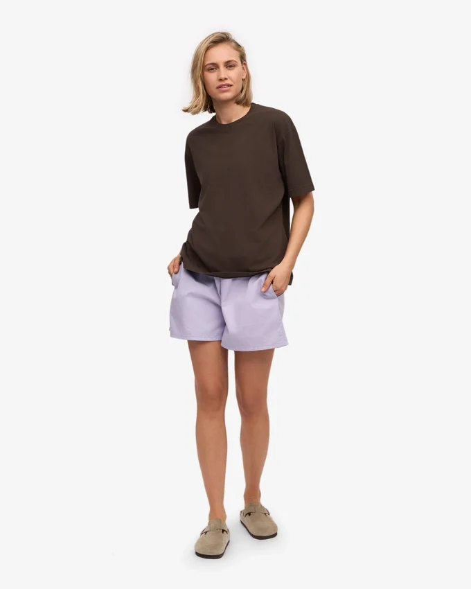Organic Twill Shorts för dam – mjuk lavendel