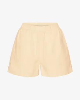 Organic Twill Shorts för dam – mjukgul