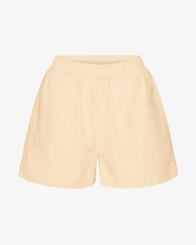 Organic Twill Shorts för dam – mjukgul