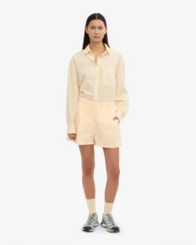 Organic Twill Shorts för dam – mjukgul